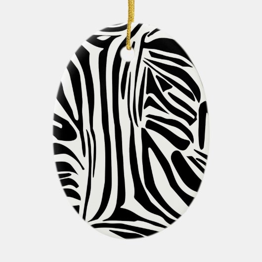 Zebrapatroon Keramisch Ornament (Voorkant)
