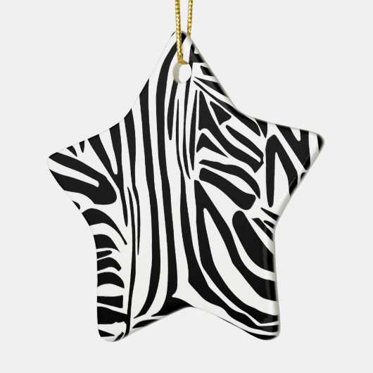 Zebrapatroon Keramisch Ornament (Links)