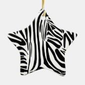 Zebrapatroon Keramisch Ornament (Achterkant)