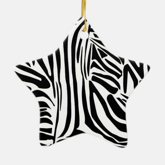 Zebrapatroon Keramisch Ornament (Achterkant)