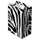Zebrapatroon Medium Cadeauzakje (Achterkant Gekanteld)