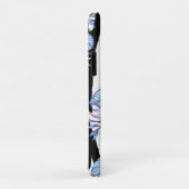 Zebrapatroon met tropische hibiscus en vlammen Case-Mate iPhone case (Achterkant/rechts)