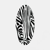 Zebrapatroon Metalen Ornament (Voorkant links)
