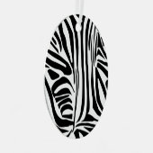 Zebrapatroon Metalen Ornament (Voorkant Rechts)