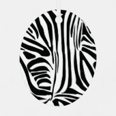 Zebrapatroon Metalen Ornament (Achterkant)