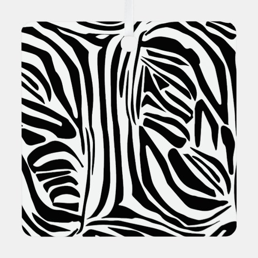 Zebrapatroon Metalen Ornament (Voorkant)