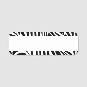 Zebrapatroon Naamplaatje