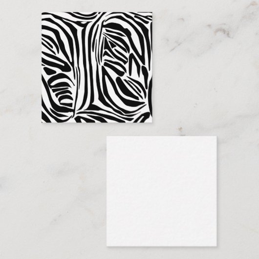Zebrapatroon Notitiekaartje (Voorkant / Achterkant)