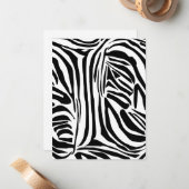 Zebrapatroon Notitiekaartje (Voorkant / Achterkant in situ)