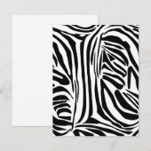 Zebrapatroon Notitiekaartje (Voorkant / Achterkant)