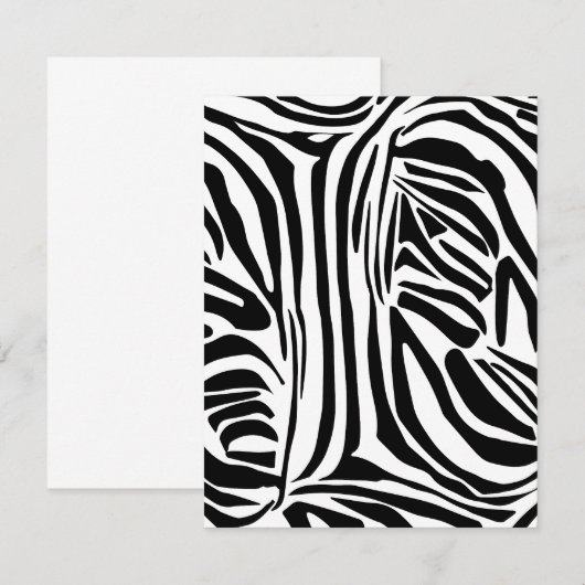 Zebrapatroon Notitiekaartje (Voorkant / Achterkant)