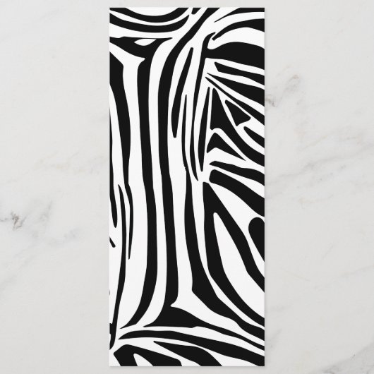Zebrapatroon Programmakaart (Voorkant)