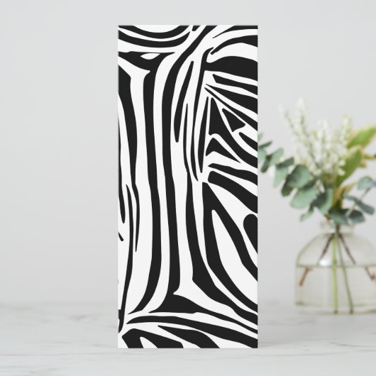 Zebrapatroon Programmakaart (Staand voorkant)