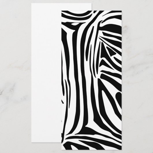 Zebrapatroon Programmakaart (Voorkant / Achterkant)