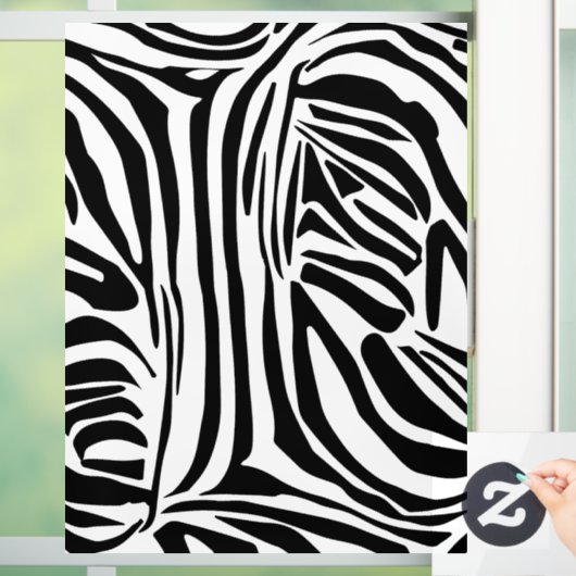 Zebrapatroon Raamsticker (Huis)