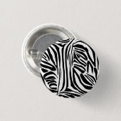 Zebrapatroon Ronde Button 3,2 Cm (Voorkant /achterkant)