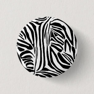 Zebrapatroon Ronde Button 3,2 Cm