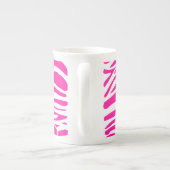 Zebrapatroon + roze rozen Espresso / Jumbo Mok (Achterkant)