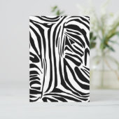 Zebrapatroon RSVP Kaartje (Staand voorkant)