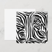 Zebrapatroon Save The Date (Voorkant / Achterkant)