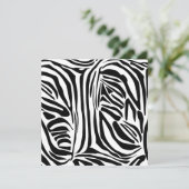 Zebrapatroon Save The Date (Staand voorkant)