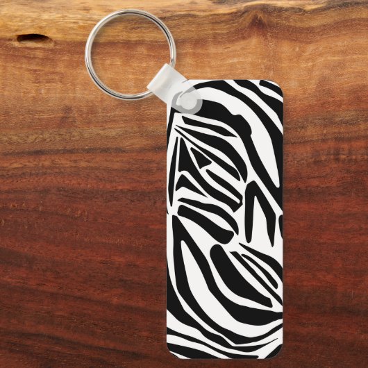 Zebrapatroon Sleutelhanger (Voorkant)