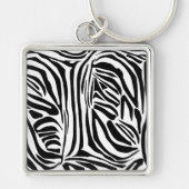 Zebrapatroon Sleutelhanger (Voorkant)