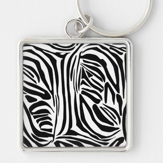 Zebrapatroon Sleutelhanger (Voorkant)