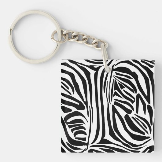 Zebrapatroon Sleutelhanger (voorkant)
