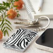 Zebrapatroon Sleutelhanger (Voorkant Rechts)