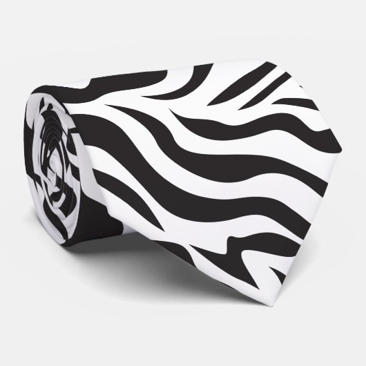 Zebrapatroon Stropdas (Opgerold)