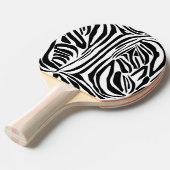 Zebrapatroon Tafeltennisbatje (Voorkant Gekanteld)