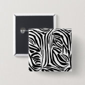 Zebrapatroon Vierkante Button 5,1 Cm (Voorkant /achterkant)