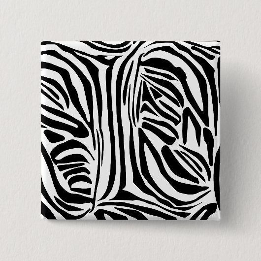 Zebrapatroon Vierkante Button 5,1 Cm (Voorkant)
