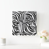 Zebrapatroon Vierkante Klok (Huis)