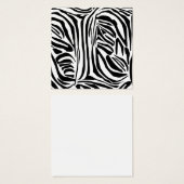 Zebrapatroon Vierkante Visitekaartjes (Voorkant /achterkant)