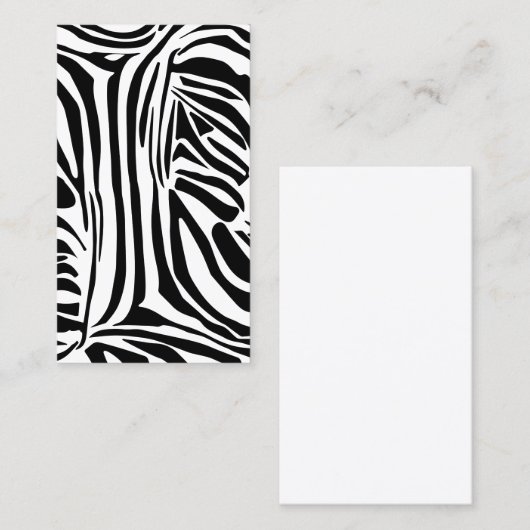 Zebrapatroon Visitekaartje (Voorkant / Achterkant)