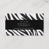 zebrapatroon visitekaartje (Achterkant)