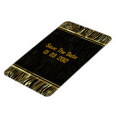 Zebrapatroon voor zwarte en gouden proefdieren magneet (Linkerzijde)