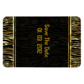 Zebrapatroon voor zwarte en gouden proefdieren magneet (Horizontaal)