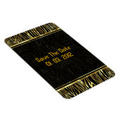 Zebrapatroon voor zwarte en gouden proefdieren magneet (Rechterzijde)