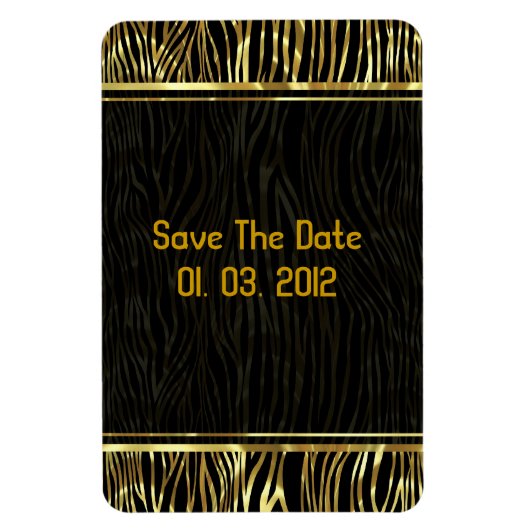 Zebrapatroon voor zwarte en gouden proefdieren magneet (Verticaal)