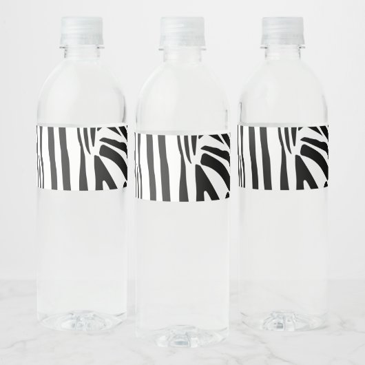 Zebrapatroon Waterfles Etiket (Flessen)