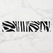 Zebrapatroon Waterfles Etiket (Enkel label)