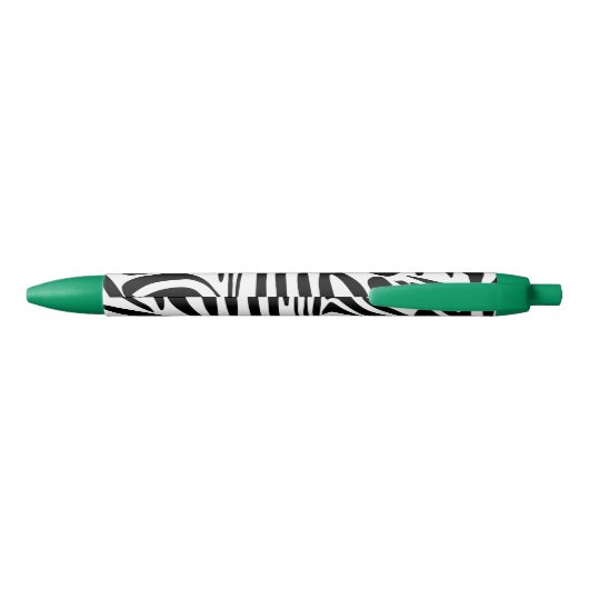 Zebrapatroon Zwarte Inkt Pen (Achterkant)