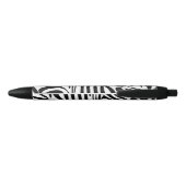 Zebrapatroon Zwarte Inkt Pen (Achterkant)
