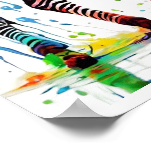 Zebraposter Poster (Hoek)