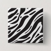 Zebrapprint Vierkante Button 5,1 Cm (Voorkant)