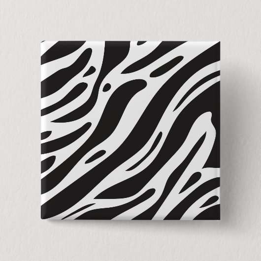 Zebrapprint Vierkante Button 5,1 Cm (Voorkant)