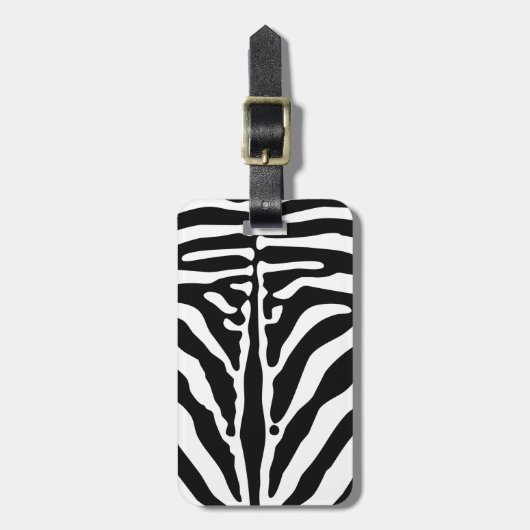 Zebraprint Bagagelabel (Voorkant verticaal)